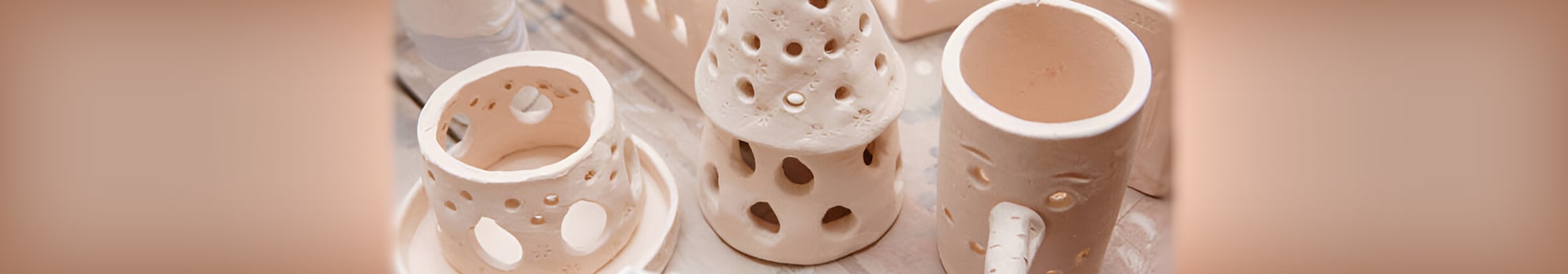 بیسکوییت جاشمعی و وارمر (Bisque Candle Holder & Warmer)